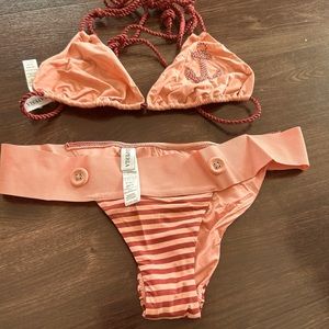 La Perla Anchor Bikini in coral.
